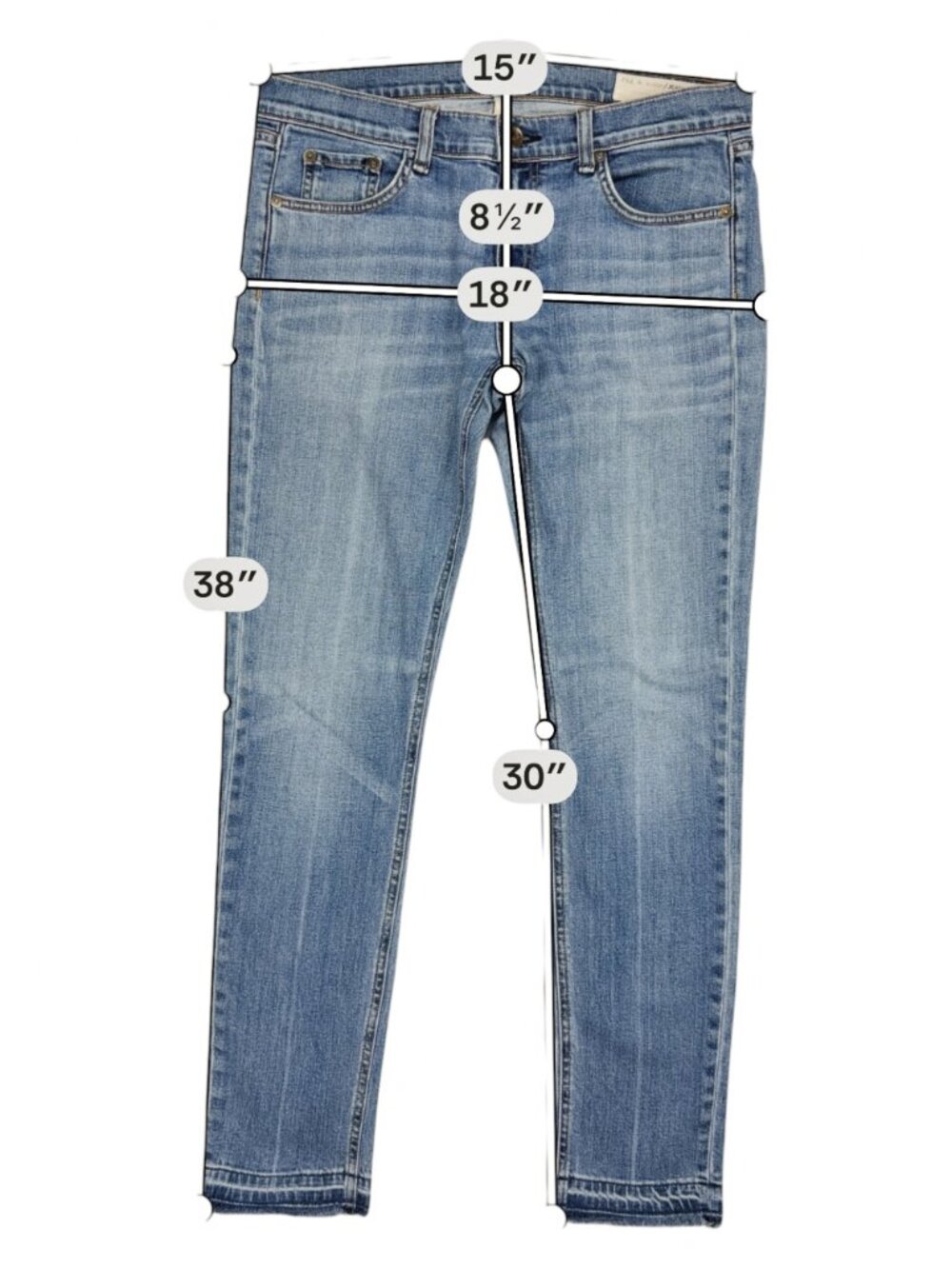 Rag & Bone Dre Slim Boyfriend Jeans Womens Size 29 Cropped Dark Wash W1590K510 - Picture 3 of 14